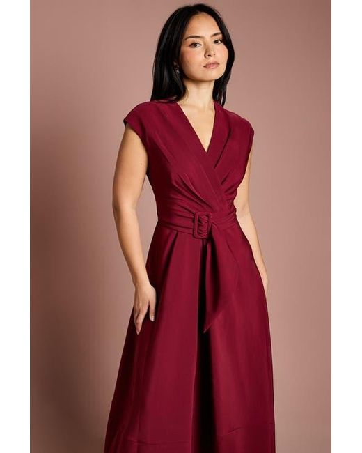 coast red satin dress Women's Petite Trim Lace Shirt Midi in Perfect for weddings Coast Halter Neck Satin Column