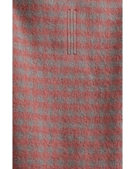 Rick Owens Brown Check Virgin Wool Overshirt