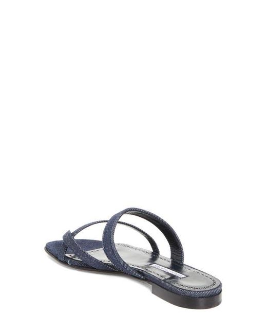 Manolo Blahnik White Susaperf Crossover Sandal