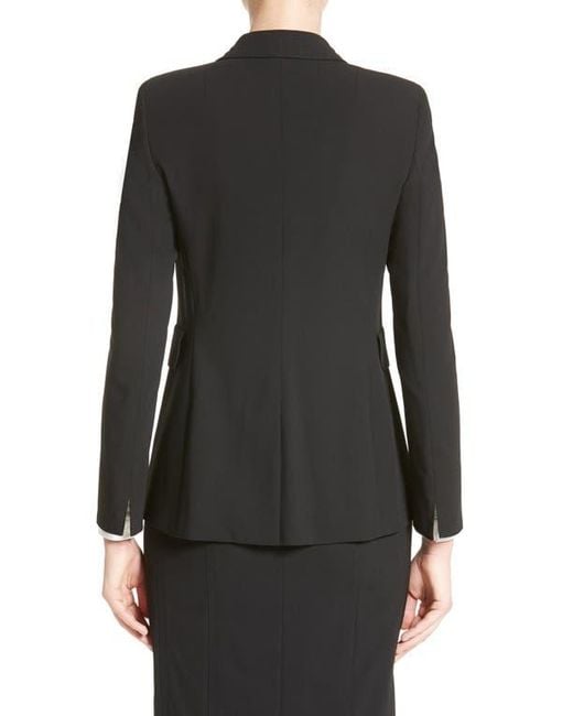 Akris Punto Black Long One-Button Jacket