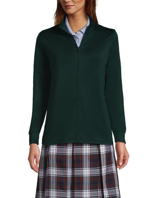 Lands' End Green Active Performance Full Zip Jacket