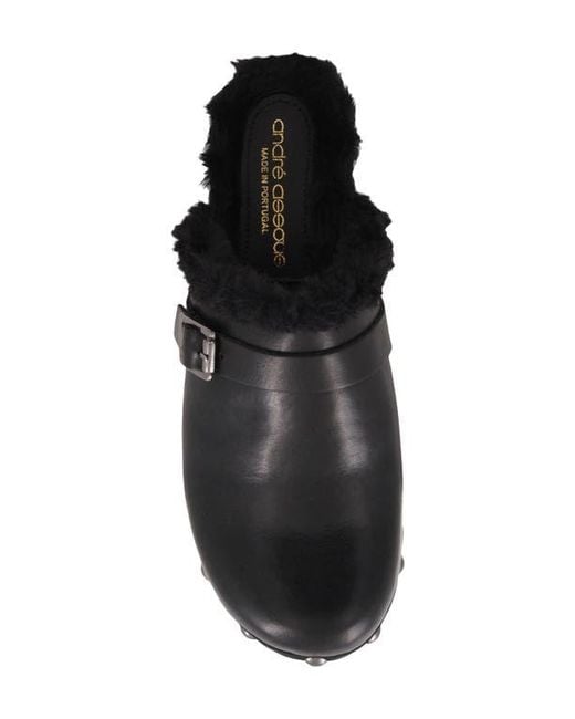 Andre Assous Black Orla Platform Clog