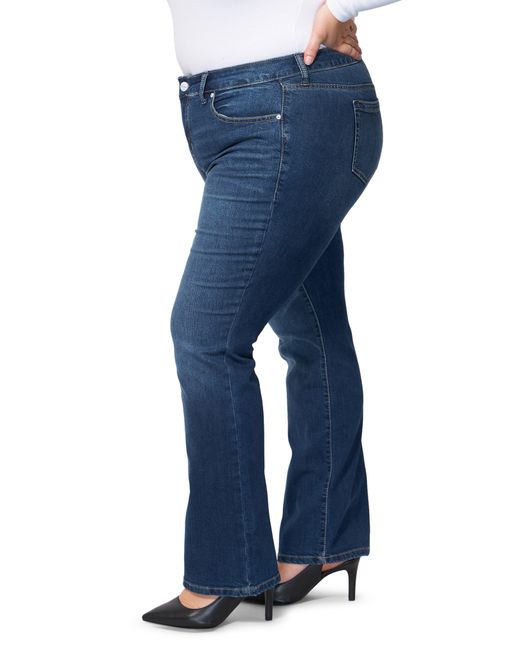 Slink Jeans Blue Mid Rise Slim Bootcut Jeans
