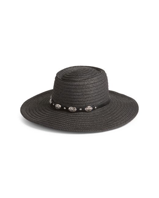 Treasure & Bond Black Straw Boater Hat