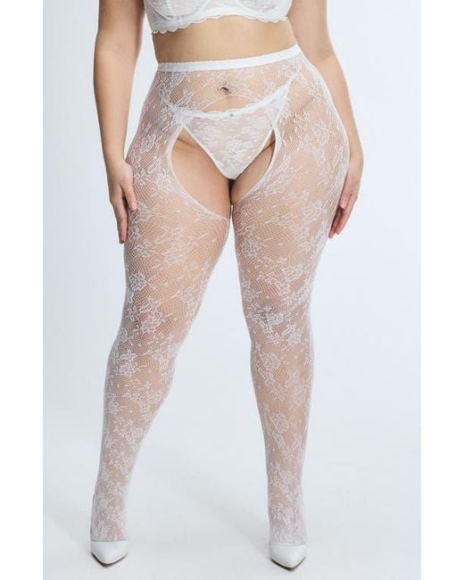 Savage x Fenty Multicolor First Sight Crotchless Lace Tights