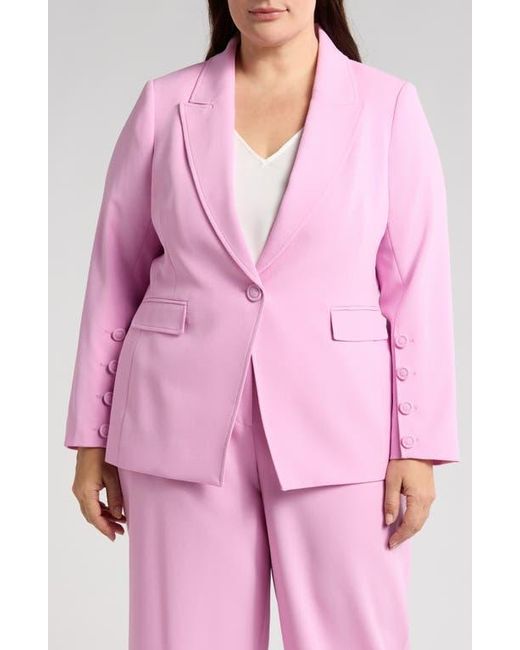 Tahari Pink One-Button Blazer