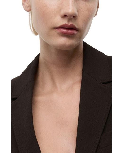 Mango Black Straight Fit Blazer