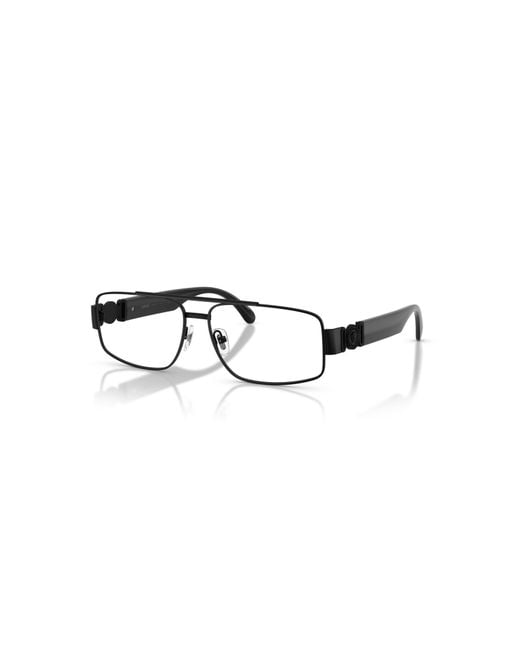Versace Black 56Mm Rectangle Optical Glasses for men