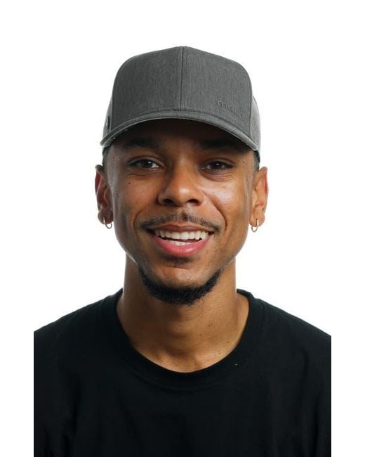 Melin Black Hydro Compass Snapback Cap for men