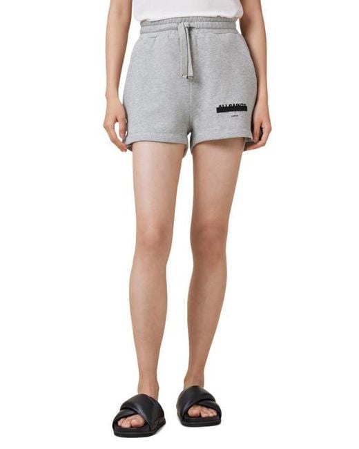AllSaints Gray Sorri Cotton Sweat Shorts