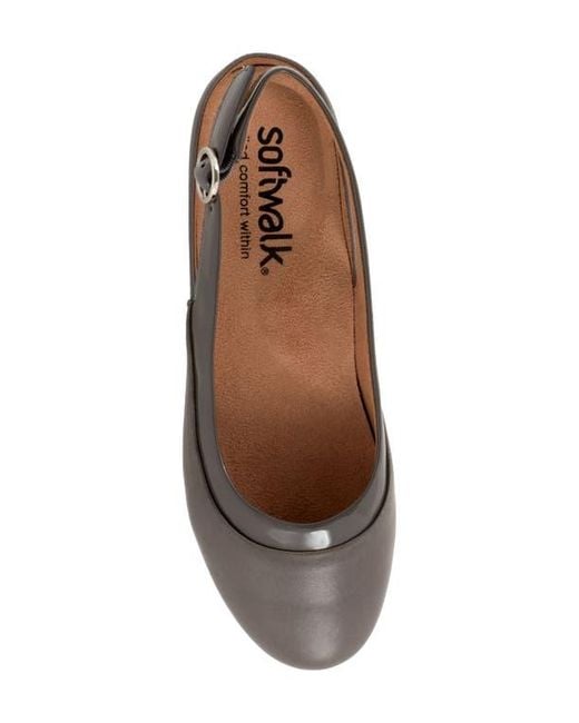 Softwalk® Brown Sheffield Slingback Flat
