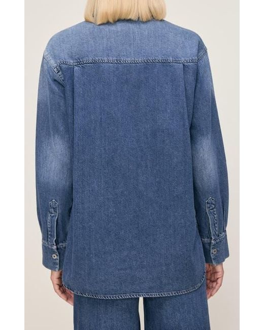DL1961 Blue Faye Aura Denim Shirt