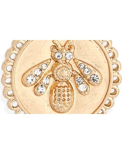 BP. Metallic Bee Medallion Pendant Necklace