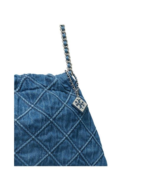 Tory Burch Blue Fleming Soft Quilted Hobo Bag At Nordstrom
