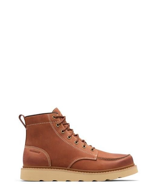 Sorel Brown Slabtown 62 Waterproof Moc Toe Boot for men
