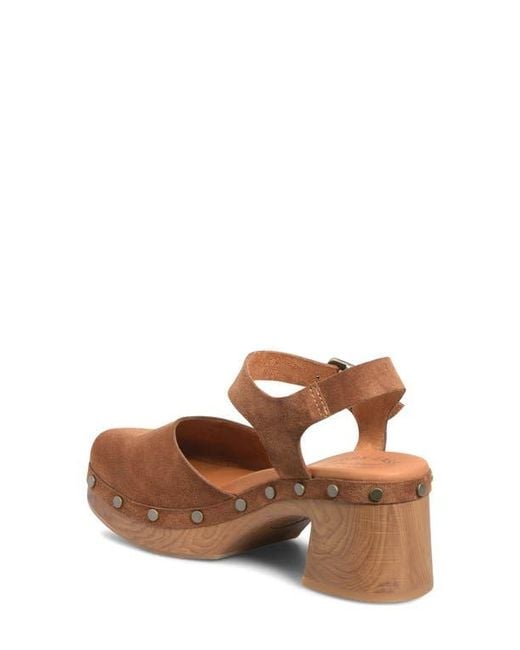 Kork-Ease Brown Tribecca Ankle Strap Platform Clog