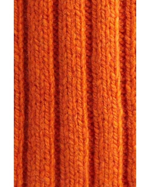 Sandy Liang Orange Carlow Rib Wool Blend Sweater