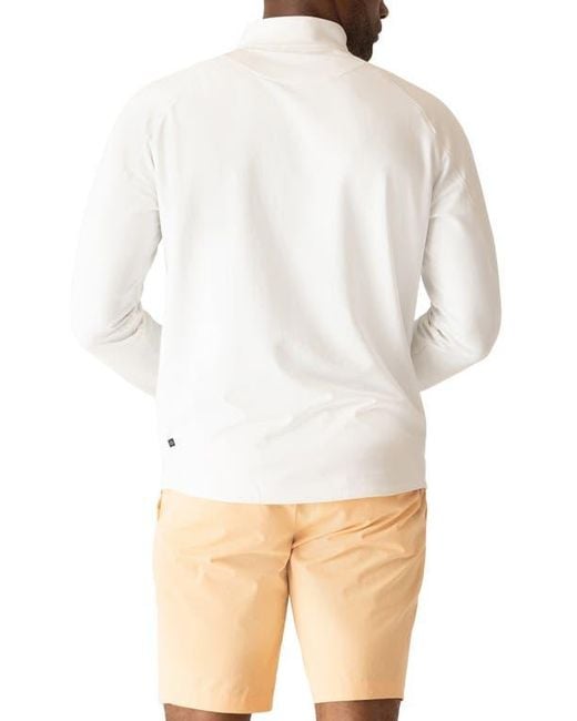 Dek White Techno Microlight Quarter Zip Pullover for men