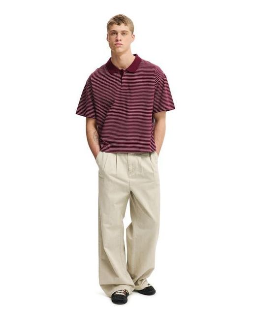 Cotton On Natural Super Baggy Pleated Pant for men