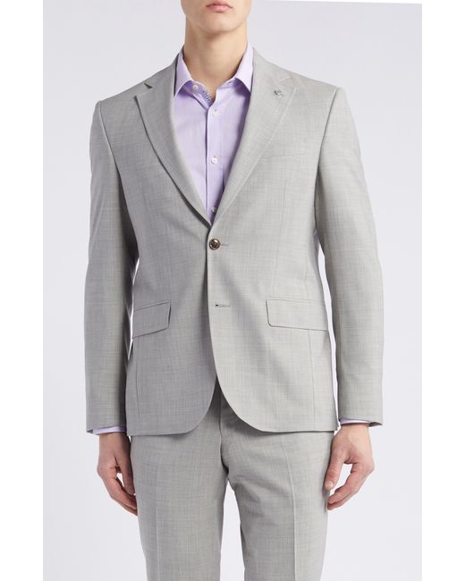 Ted Baker Gray Ralph Extraslim Fit Mélange Stretch Wool Suit for men