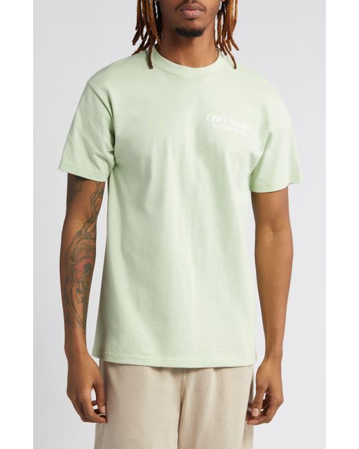 Obey Green Studios Cotton Graphic T-shirt for men