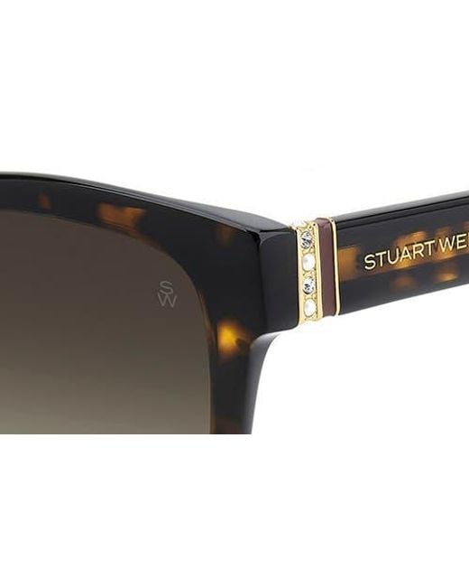 Stuart Weitzman Multicolor 53Mm Gradient Square Sunglasses
