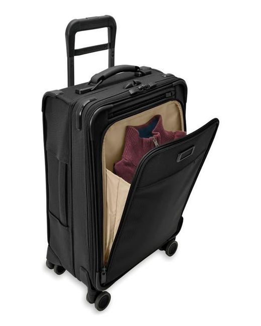 Briggs & Riley Black Baseline Essential 22-Inch Expandable Spinner Carry-On Bag for men