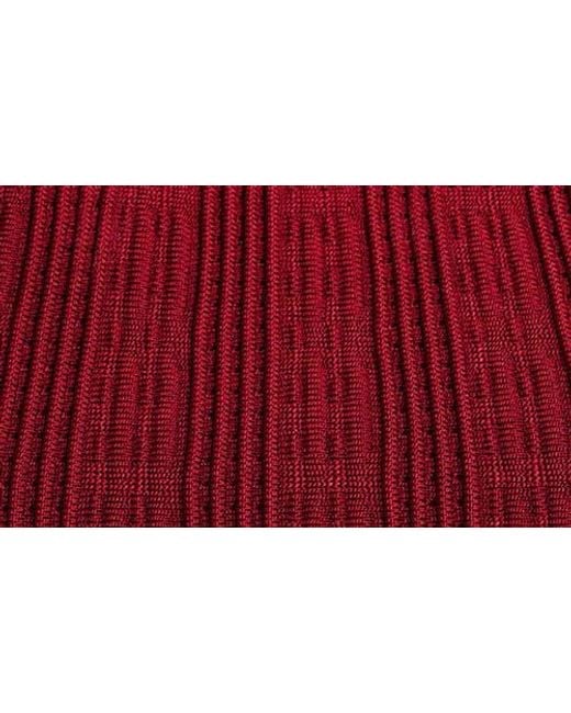 Guess Red Sofie Rib Crop Halter Top