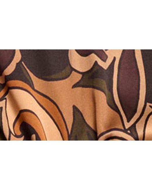 Ramy Brook Multicolor Gloria Print Long Sleeve Stretch Silk Minidress