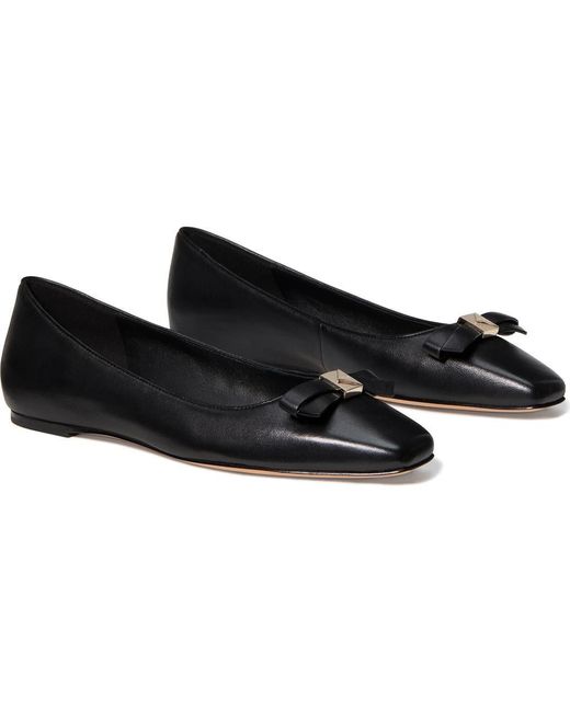 Kate Spade Black Deco Bow Downtown Flat