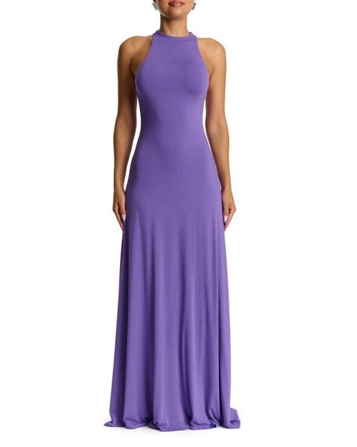 naked wardrobe purple dress Naked Wardrobe Crystal Embellished V-Neck Mini Dress in Purple