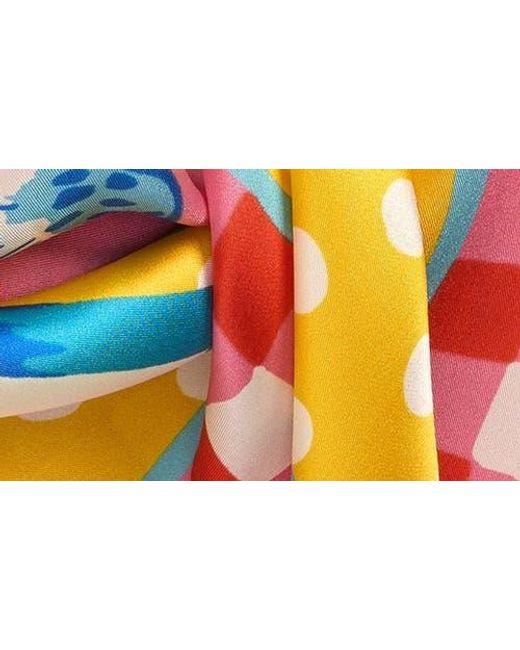 Echo Pink Beach Picnic Silk Square Scarf