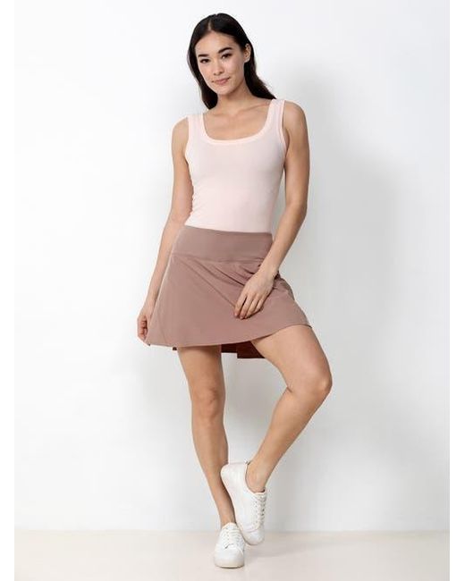 Single Stitch Pink Pleated Skort