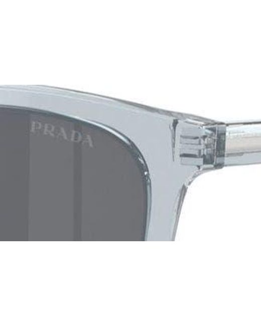 Prada Gray 55mm Pillow Sunglasses for men