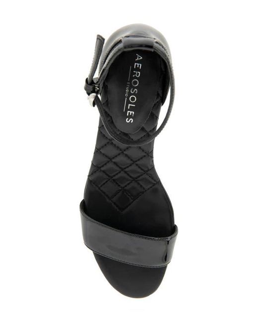 Aerosoles Black Jazzy Ankle Strap Sandal