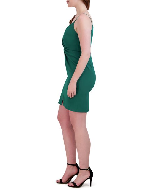 Julia Jordan Green Twist Front Sheath Dress