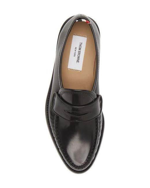 Thom Browne Black Varsity Penny Loafer for men