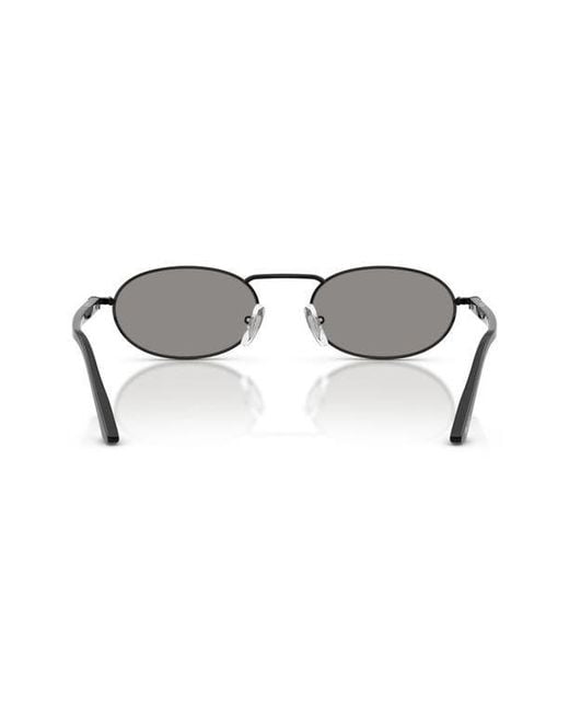 Persol Gray 55Mm Rectangular Sunglasses