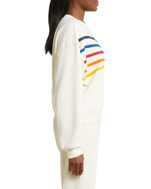 Aviator Nation Daydream Appliqué Graphic Sweatshirt in White Lyst