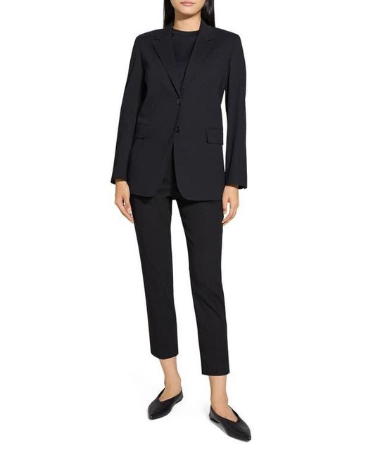 Theory Black Linen Blend Blazer