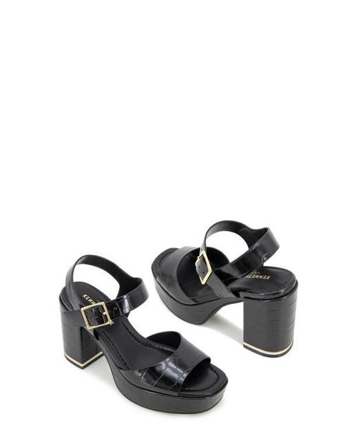 Kenneth Cole Black Darla Ankle Strap Platform Sandal