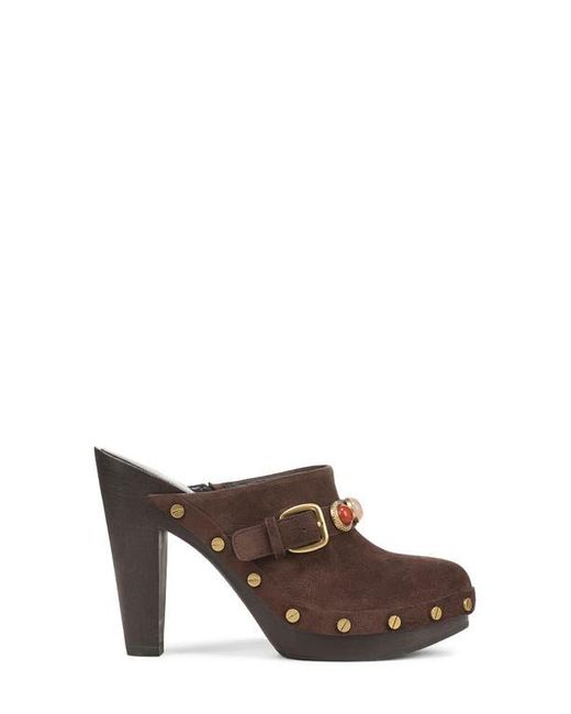 Veronica Beard Brown Giana Charms Platform Clog