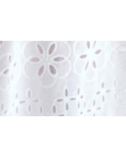 English Factory White Eyelet Knit Combo Dress