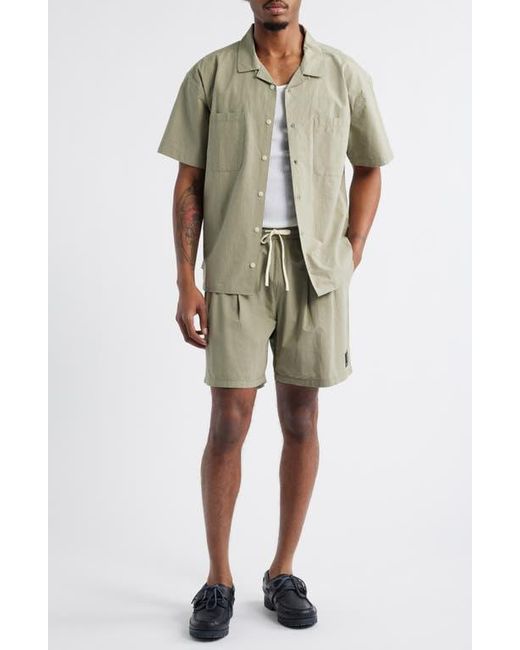 Standard Issue Natural Camp Pleated Shorts for men