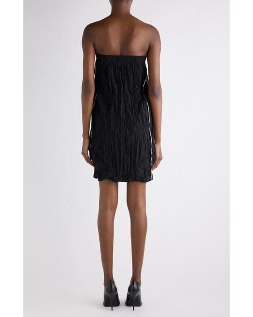 Balenciaga Black Strapless Tracksuit Minidress