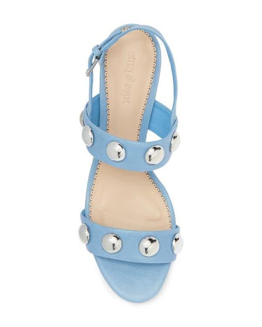 Cinq À Sept Blue Gemma Stud Slingback Sandal