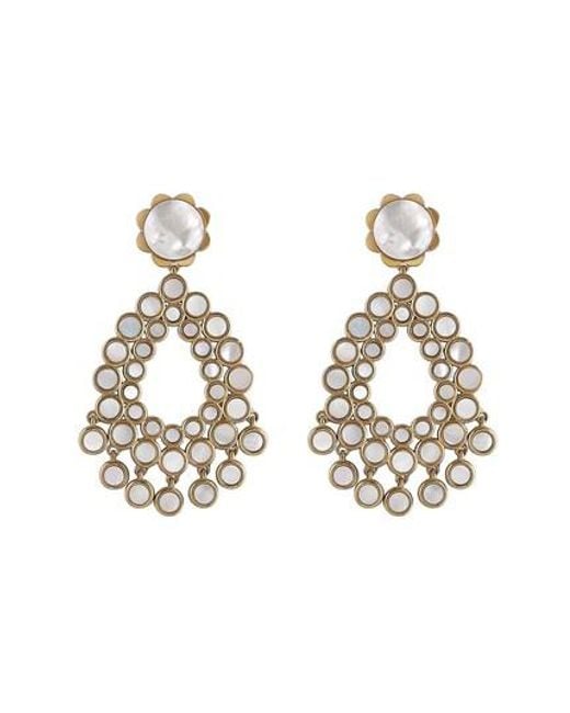 Lyst Asha Flower Chandelier Earrings In Metallic Asha Metallic Flower Chandelier Earrings Lyst