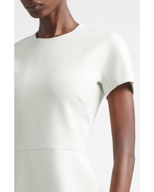 Victoria Beckham Women's White Fitted Double Crepe T-Shirt Dress