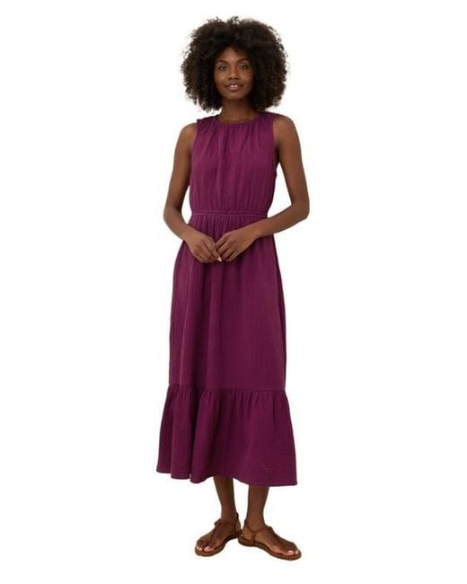 pact coastal double gauze boho midi dress Organic Cotton Tiered in Pink brogue shoes Sleeve Length:32 Spring retro 1950 Black gauze fabric thats flowy