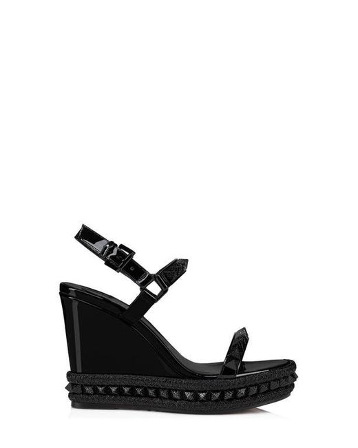 Christian Louboutin Black Pyraclou Wedge Sandal